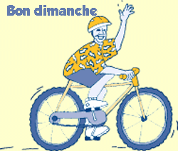 Gif animé Bon dimanche vélo